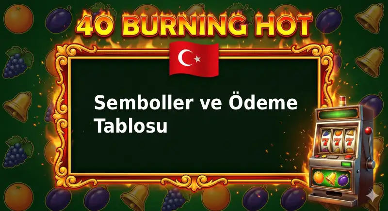 Semboller ve Ödeme Tablosu